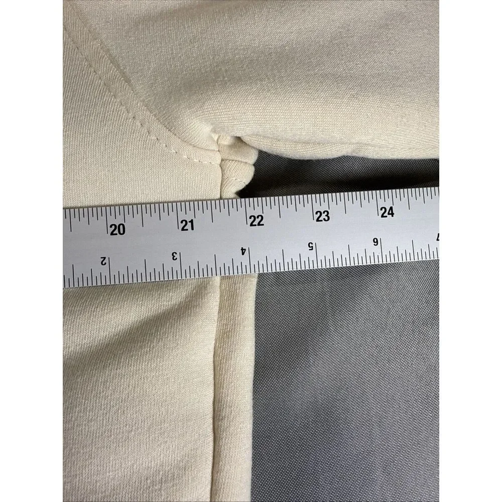 US Polo Assn Sz Medium Oatmeal Colored Sherpa‎ Fur Fleece Hoodie Jacket Pockets